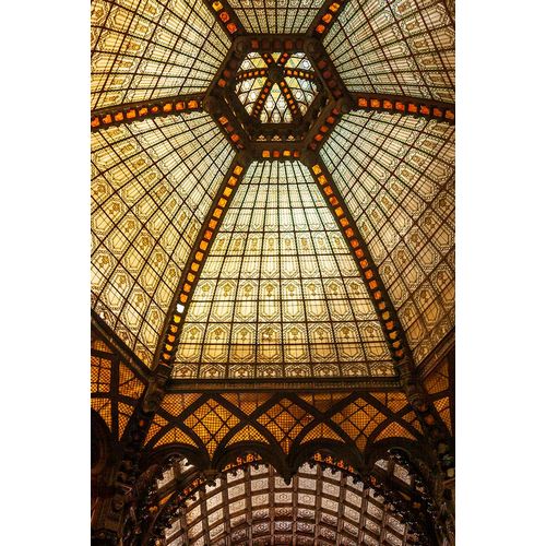Haseltine, Tom 아티스트의 Stained glass ceiling inside Ferenciek Tere-Square of the Franciscans-an important public transport작품입니다.